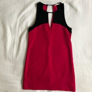 Pink and black dress